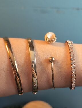 Gold-Tone Mixed Bracelet Set -